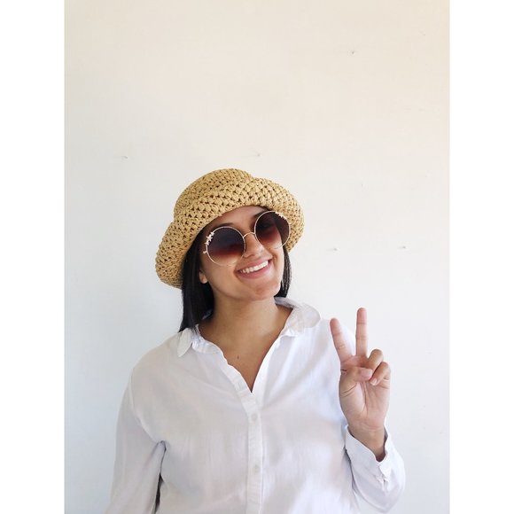 vtg hat, vintage floppy hat, vintage floppy boater